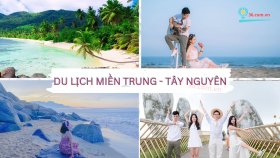 Bản đồ du lịch miền Trung - Tây Nguyên Việt Nam